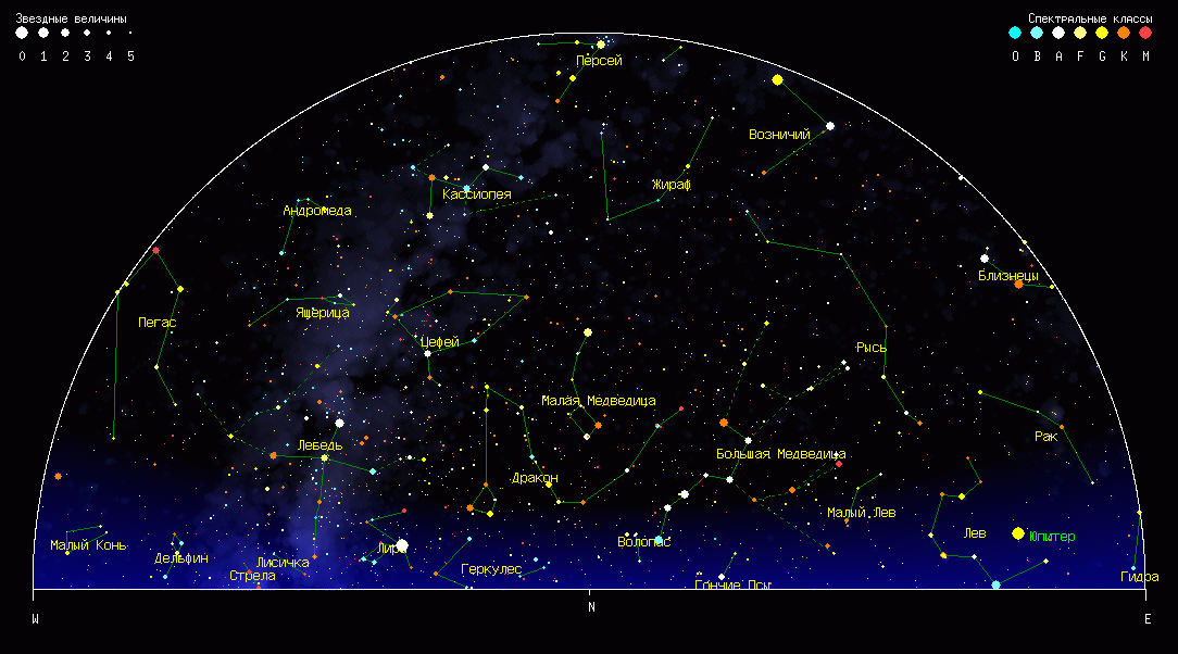 Звездное небо декабря 2014 года